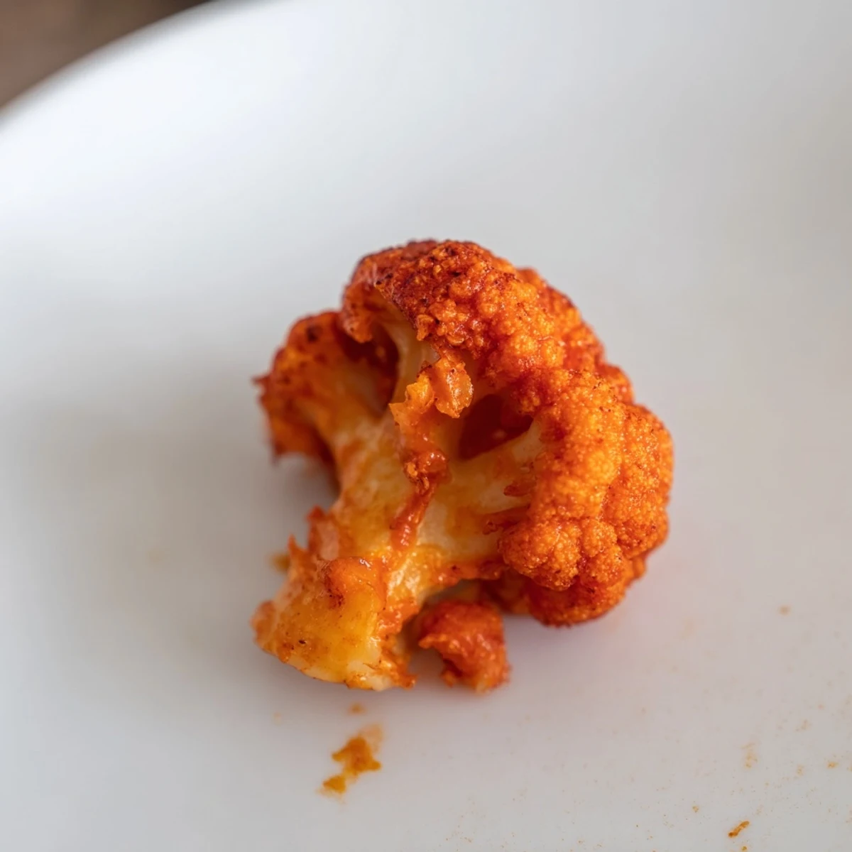 These crispy Super Bowl Buffalo Cauliflower Bites feature golden edges, drizzled in buttery hot sauce for a flavorful bite.