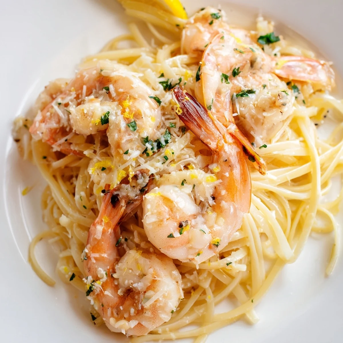 Date Night Shrimp Scampi with Linguine features tender shrimp in a garlicky white wine butter sauce served over steaming pasta.