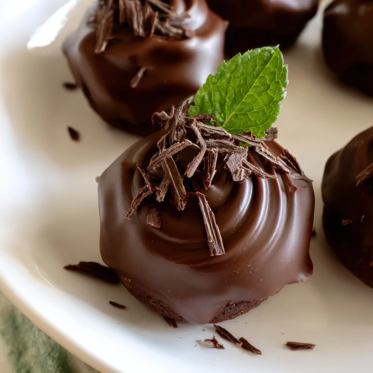 Perfectly portioned Mint Brownie Bites served on a platter, ideal for holiday parties or gifting.