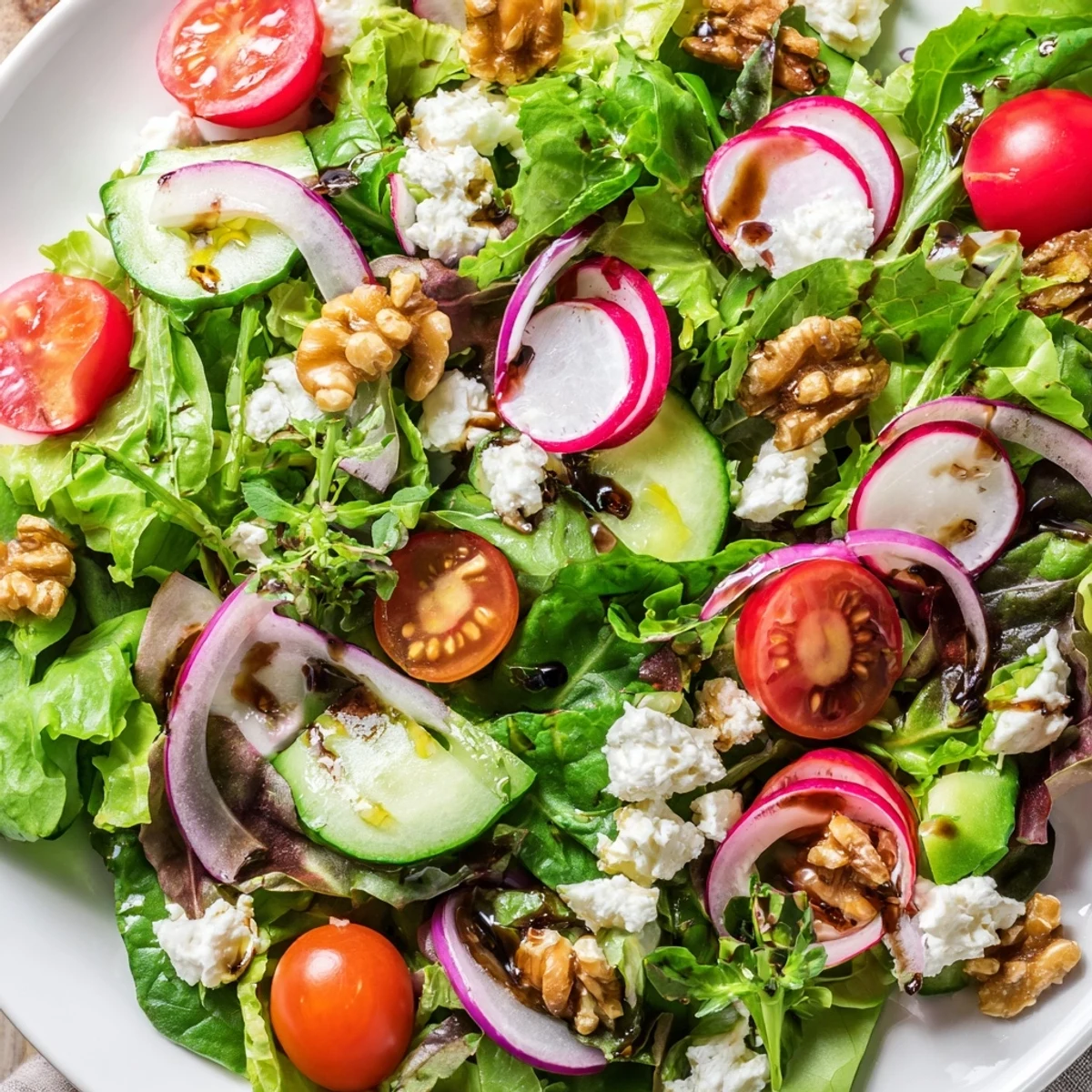 Serve the Spring Mix Salad with Balsamic Vinaigrette as a light side next to grilled chicken.