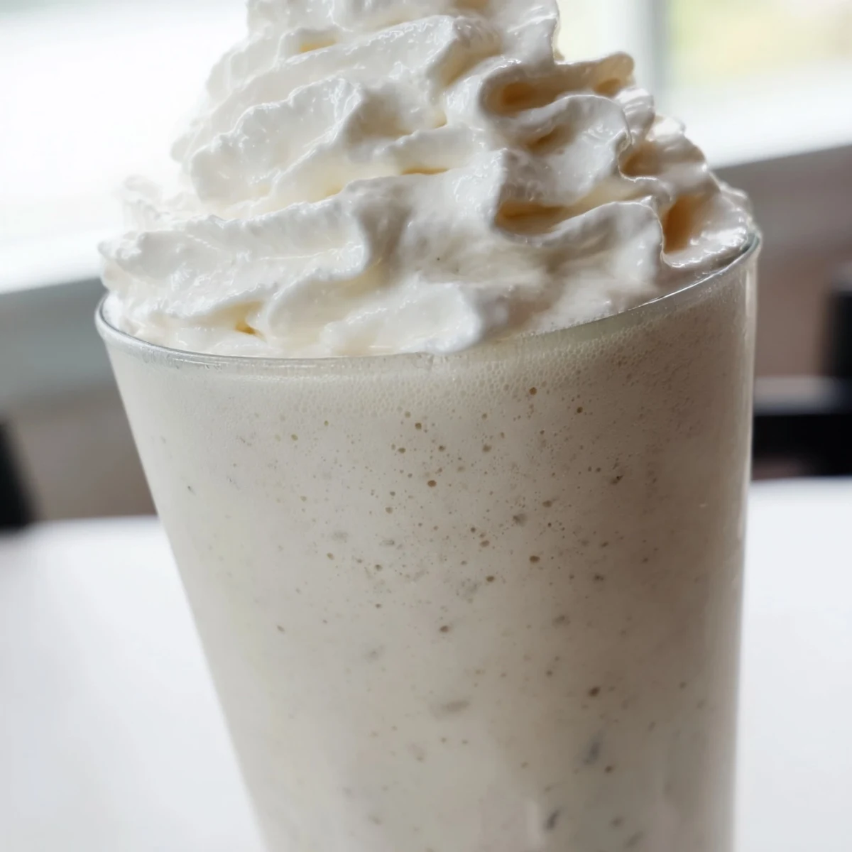 Homemade Starbucks Vanilla Bean Frappuccino over ice, refreshing and sweet for a cool, café-style treat.