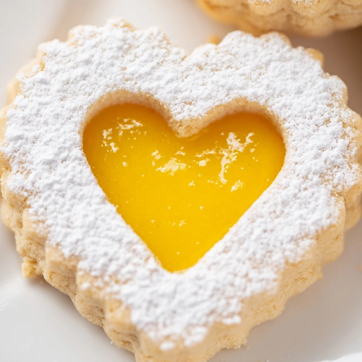 Elegant almond flour cookies stacked with bright yellow Meyer lemon curd filling peeking through