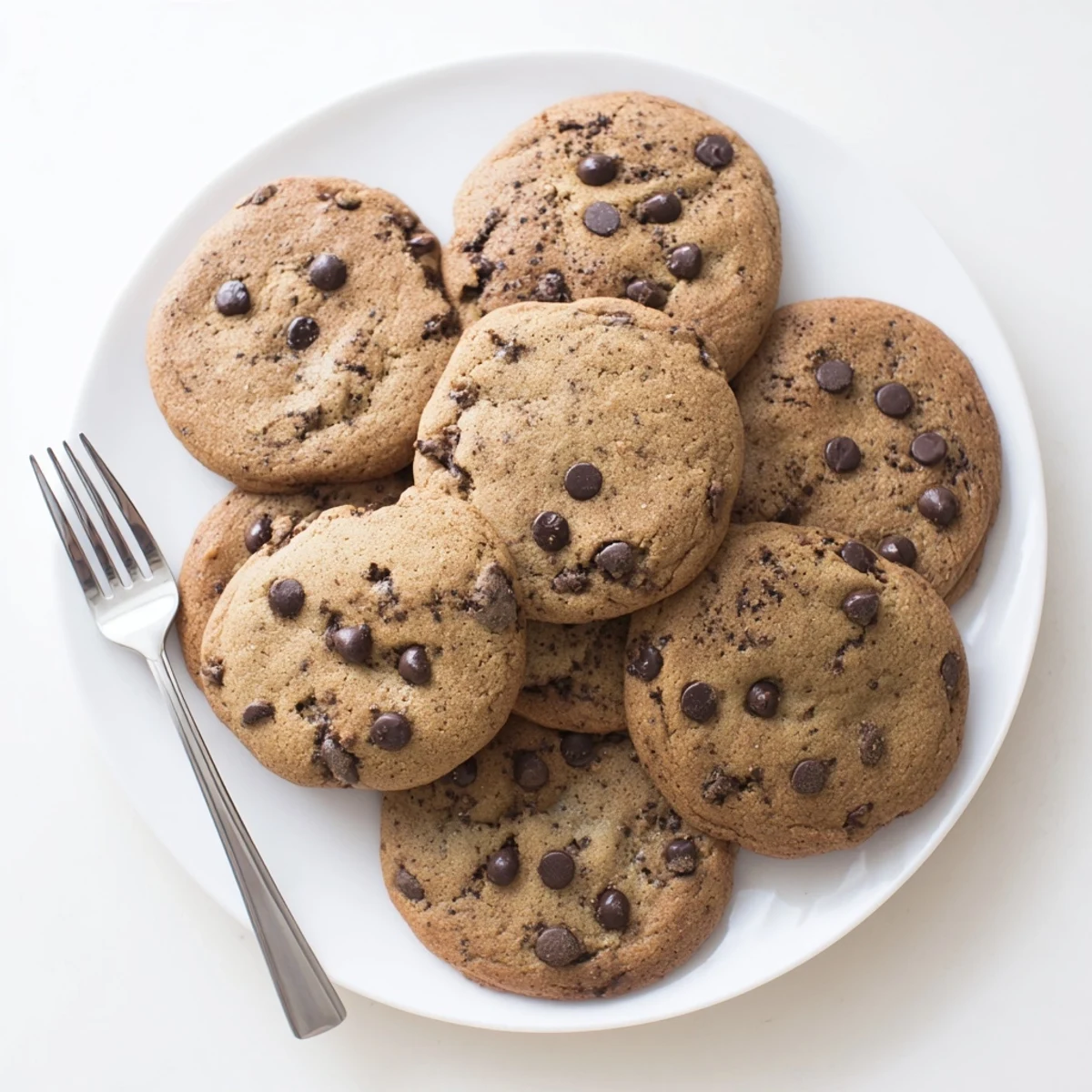 Golden Vietnamese cinnamon chocolate chip cookies fresh from the oven with melting chocolate centers
