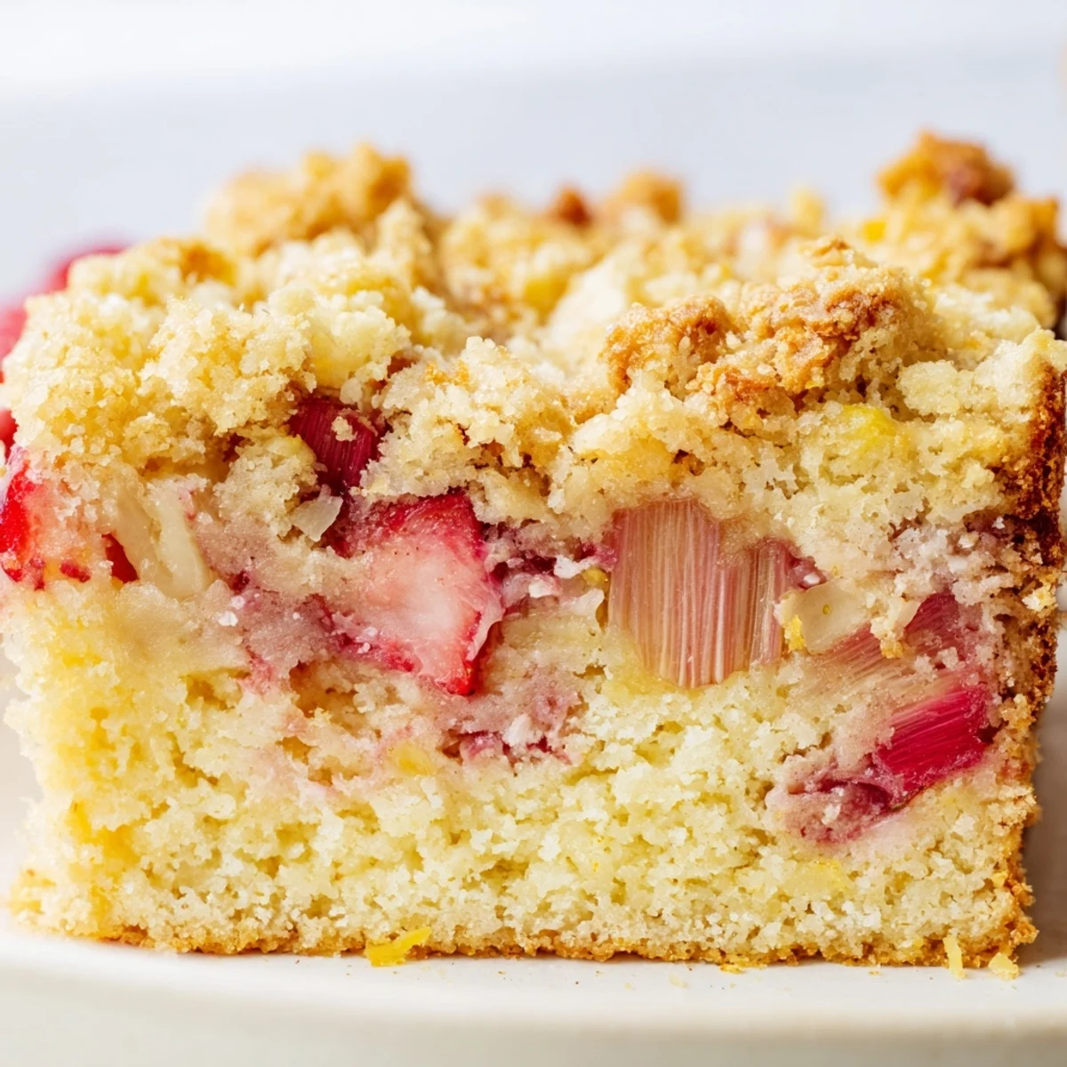 Ultimate Spring Baking Treat sliced on rustic plate topped with whipped cream