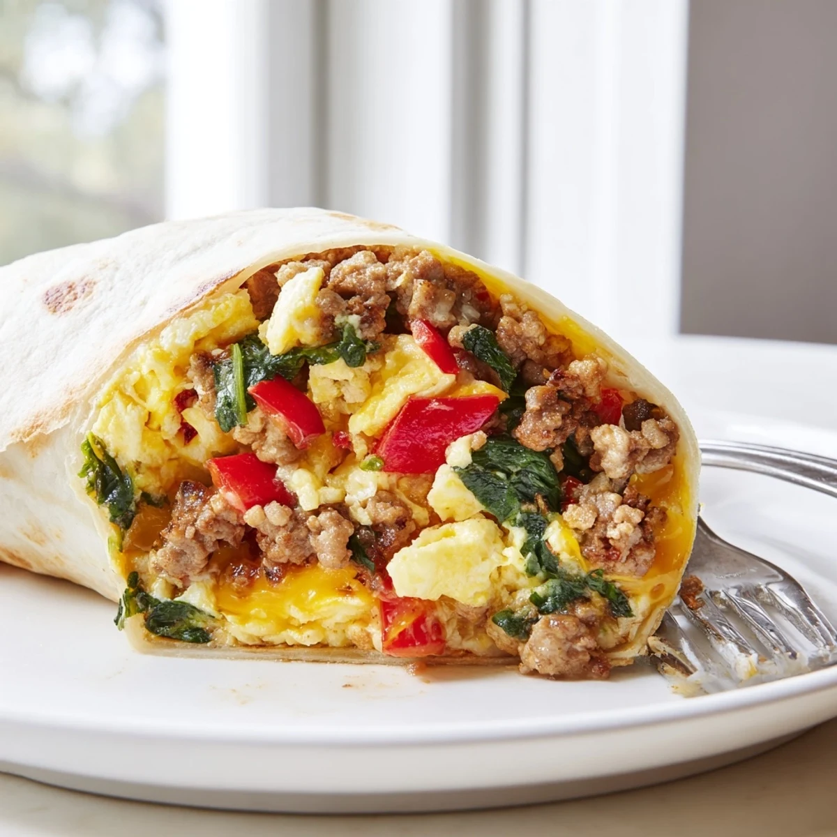 Warm make-ahead freezer breakfast burritos tightly wrapped in foil ready for quick reheating
