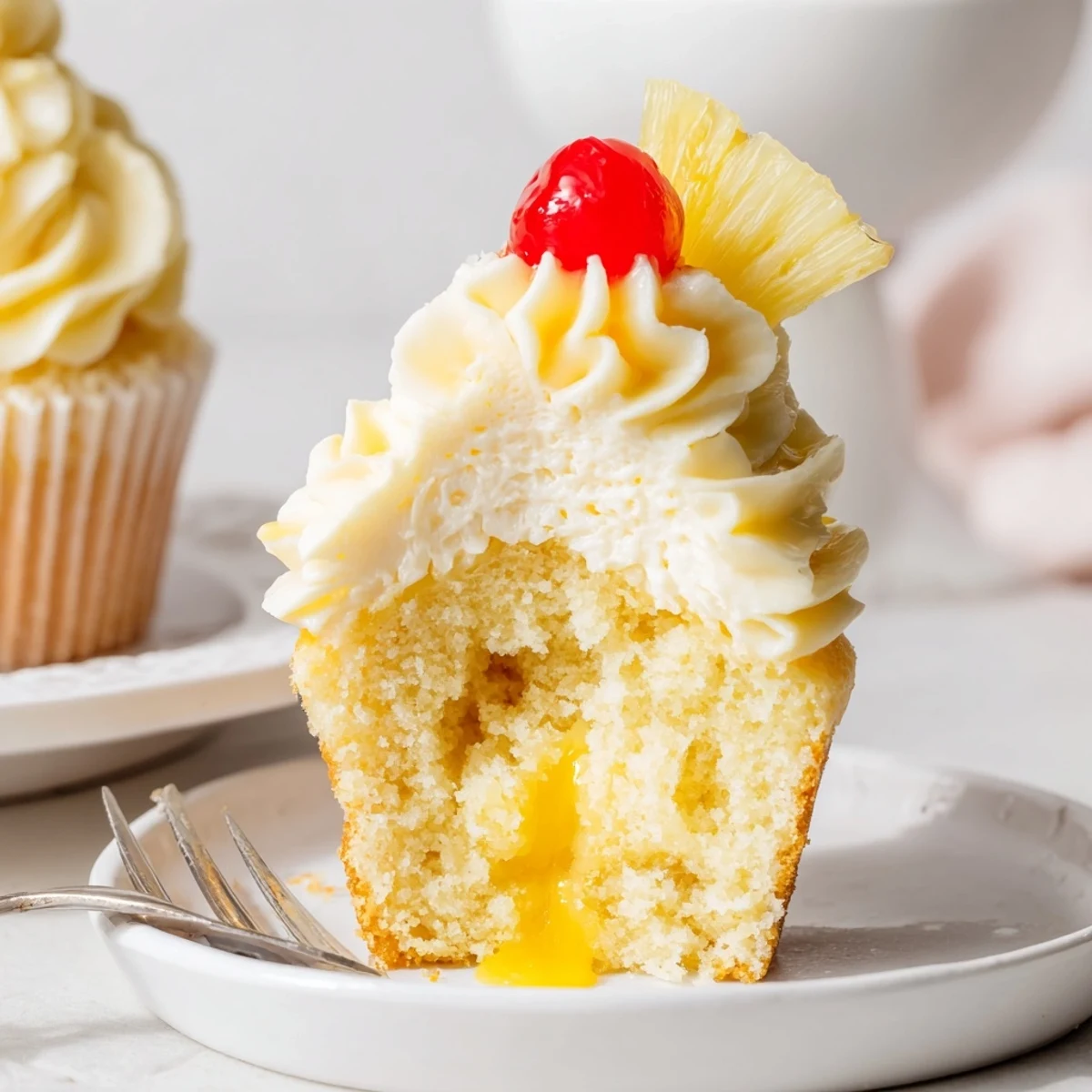Easy Dole Whip Cupcakes Recipe cooling on rack, tropical aroma filling kitchen