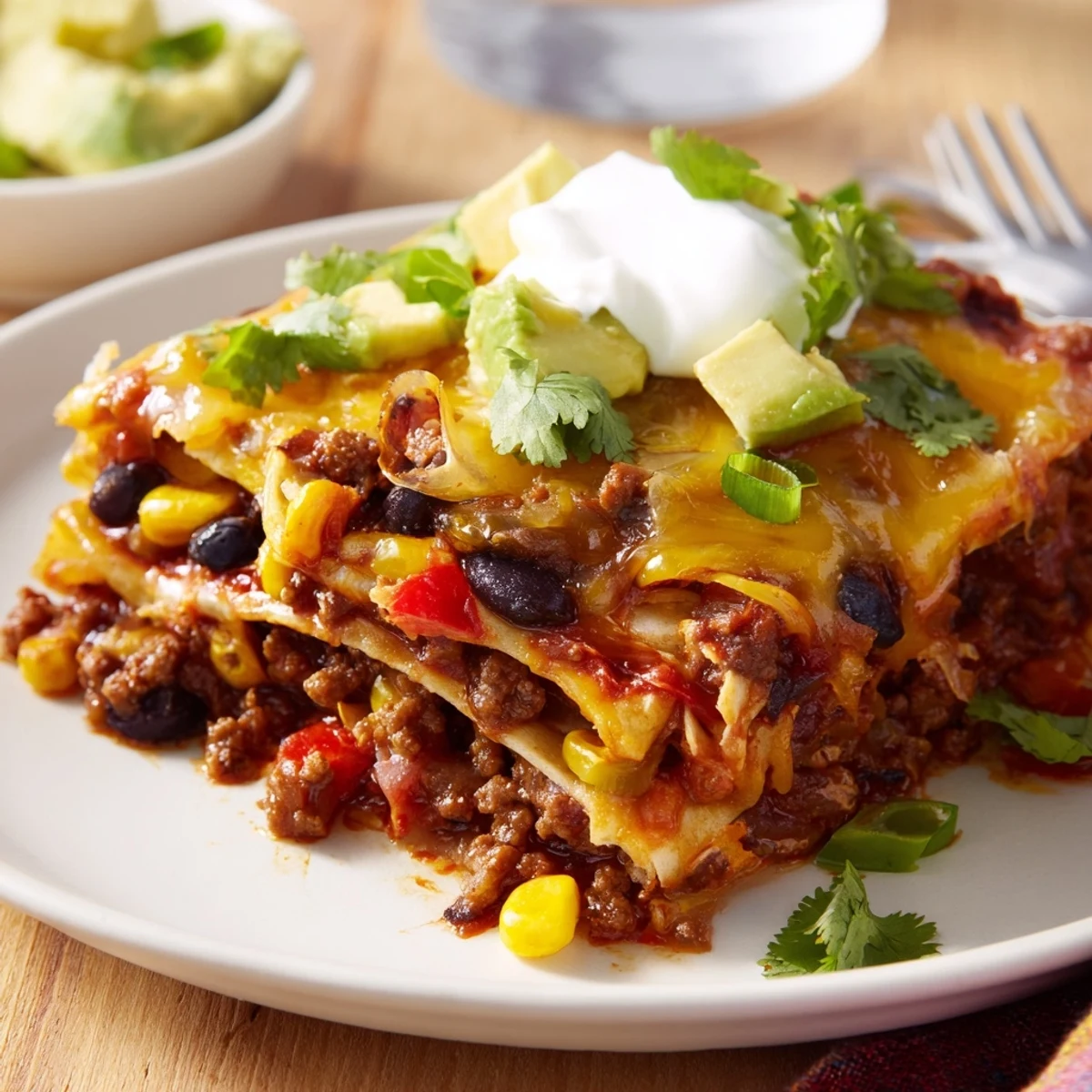 Beef Skillet Enchiladas bubbling in a cast iron skillet, melted cheese glistening.