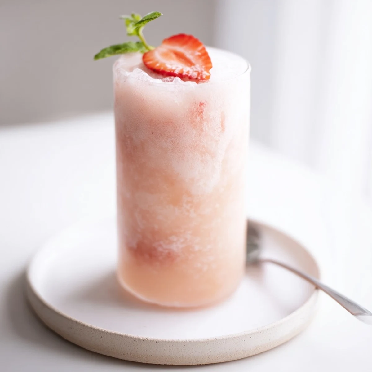 Chilled Strawberry Coconut Cooler Recipe in glasses, creamy coconut, bright lime tang  