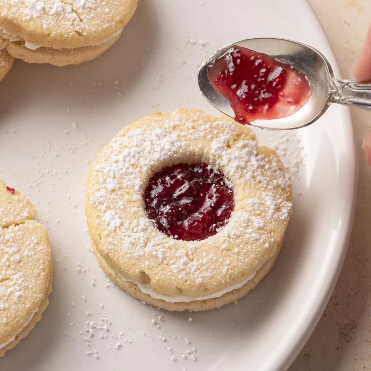 Chilled Raspberry Lemon Shortbread Cookies cooling on wire rack, golden edges, lemony scent