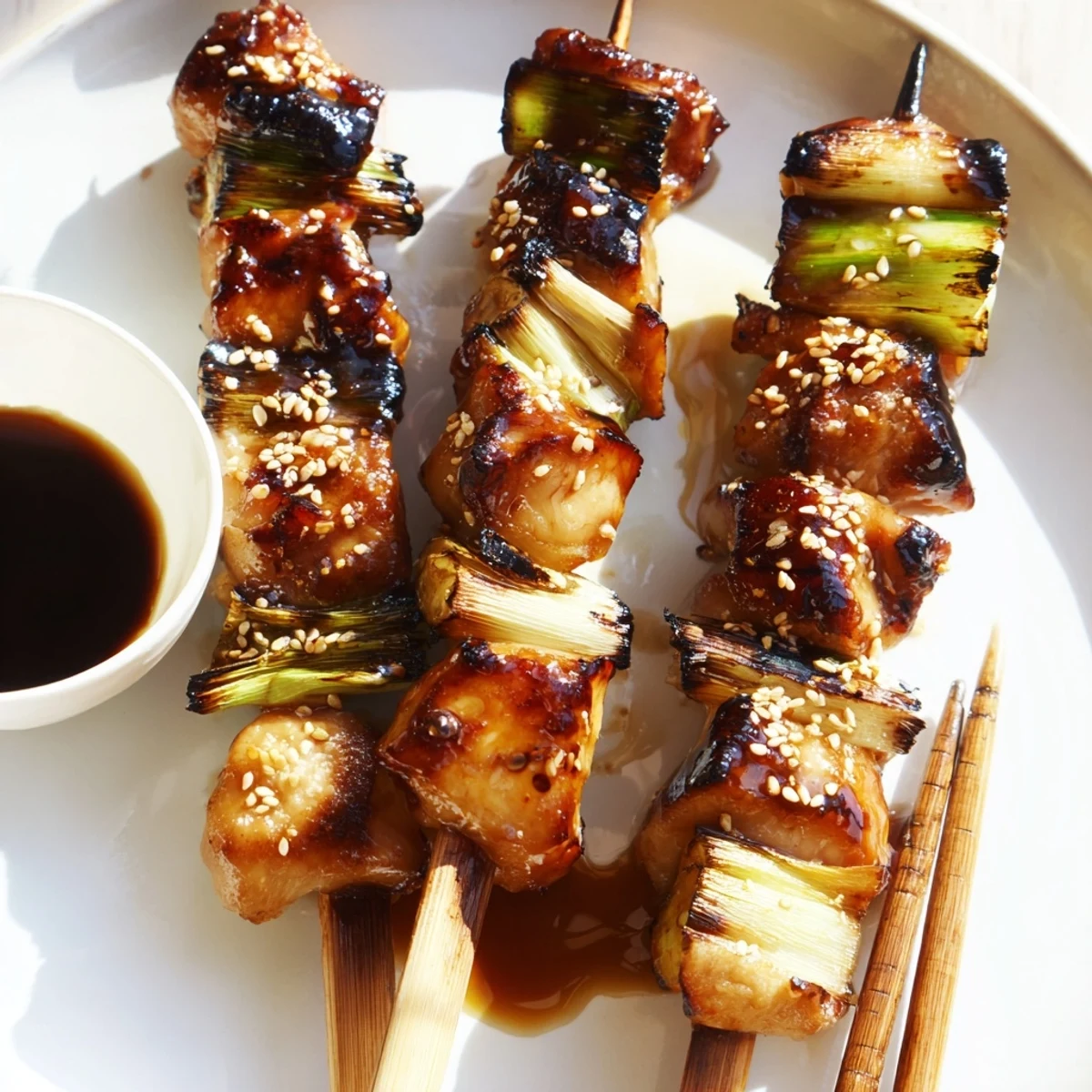 Glazed Japanese Chicken Yakitori Ultimate Recipe: tender skewers, glossy tare, grilled aroma.
