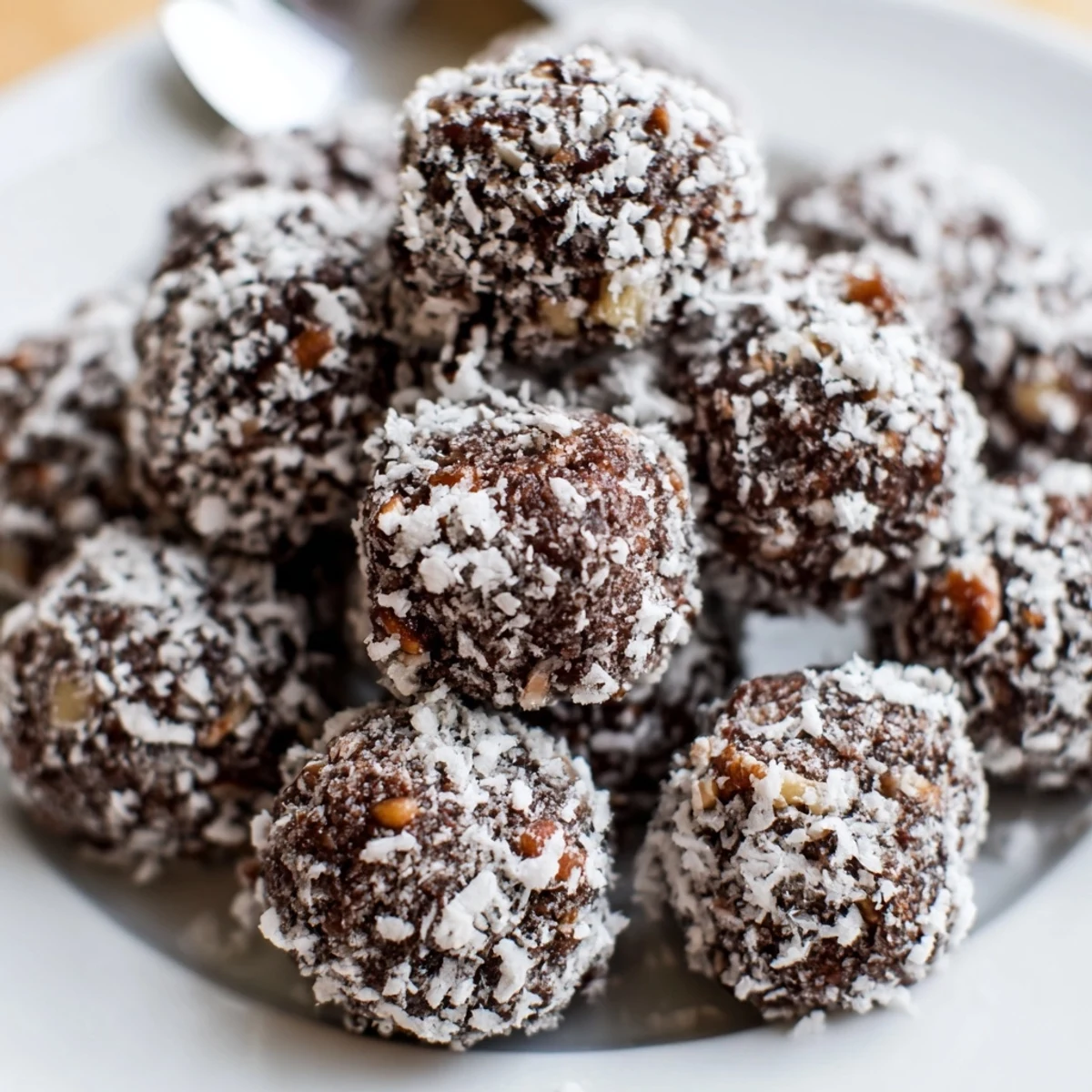 On a parchment lined tray, Chocolate Bourbon Balls Recipe reveals fudgy centers