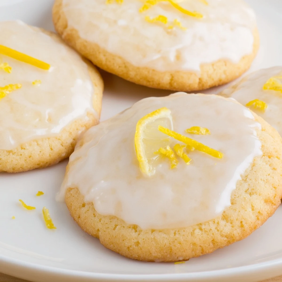 Lemon Cookies With Lemon Glaze cooling on wire rack, glossy zesty lemon topping