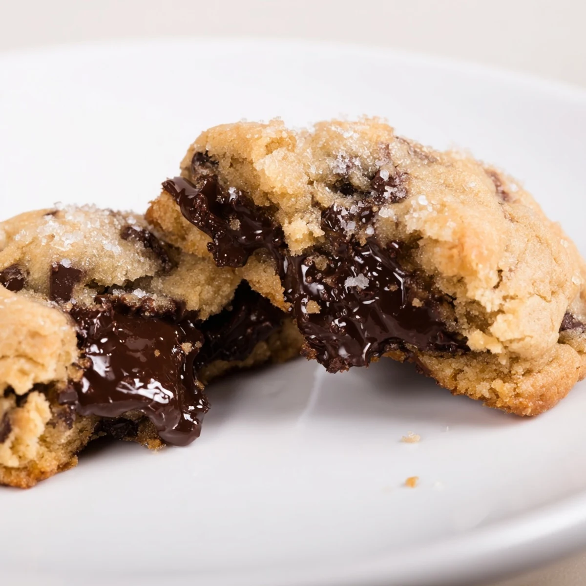 Chocolate Filled Cookies cooling on a wire rack, gooey chocolate centers