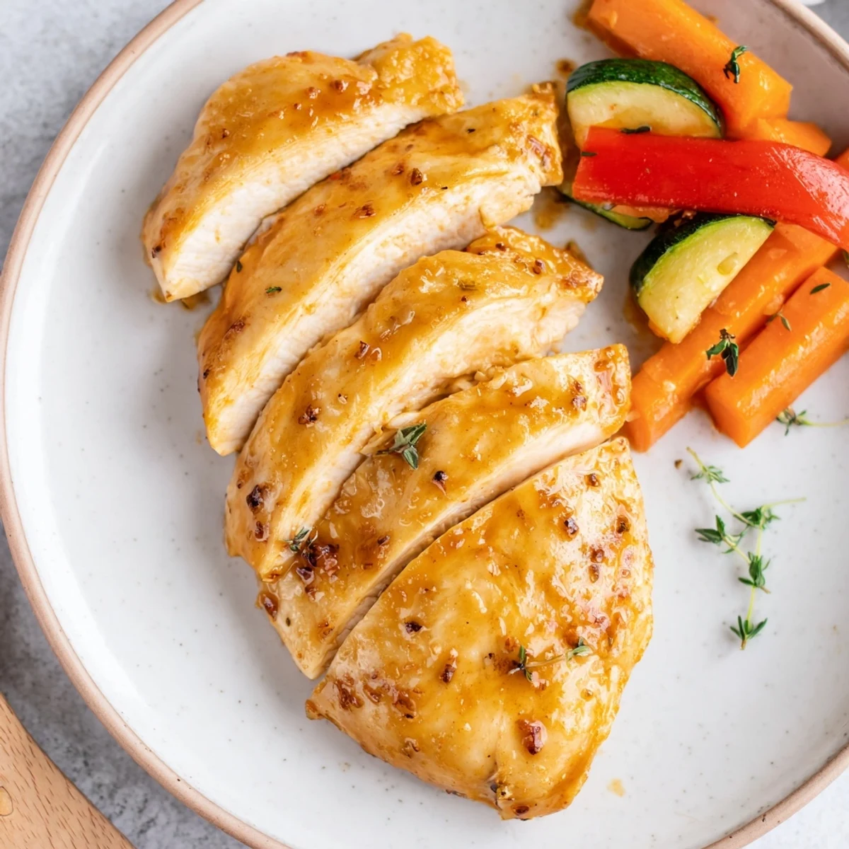 Air Fryer Chicken Recipe: golden-crisp exterior, juicy interior, served with roasted vegetables.