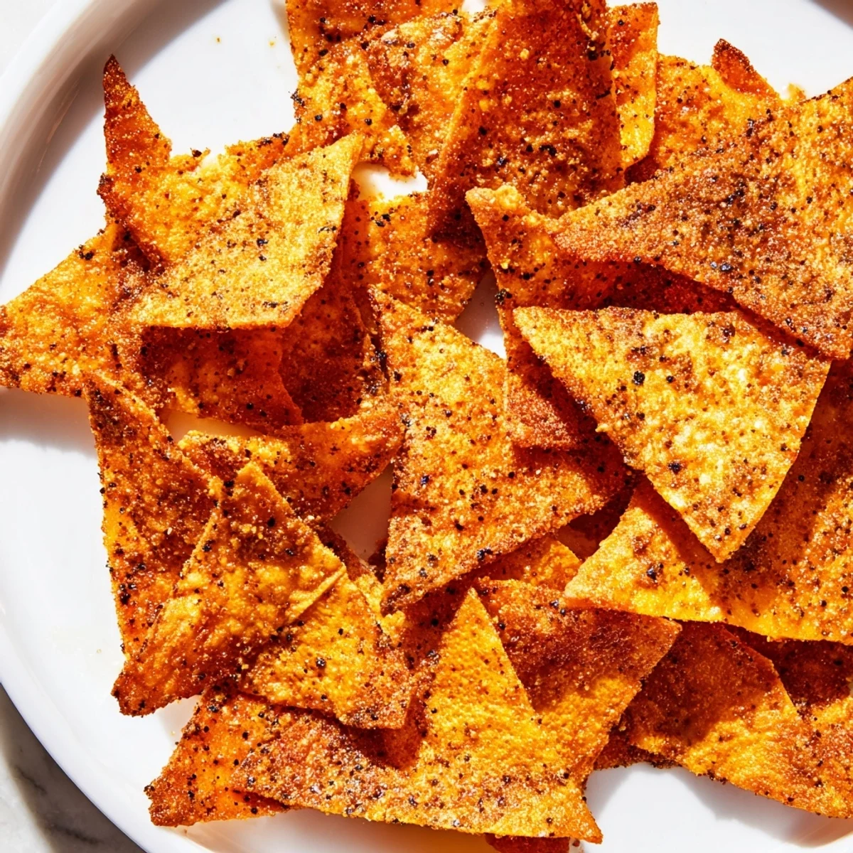 Golden crispy chickpea chips arranged on a rustic wooden board, ready for gluten-free snacking
