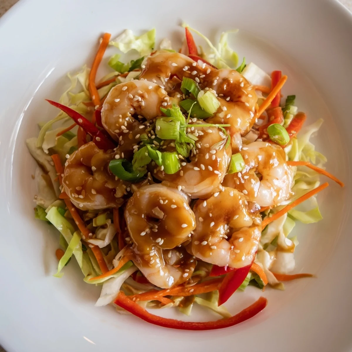 Tender shrimp and crisp cabbage in Delicious Asian Shrimp And Cabbage Stir Fry