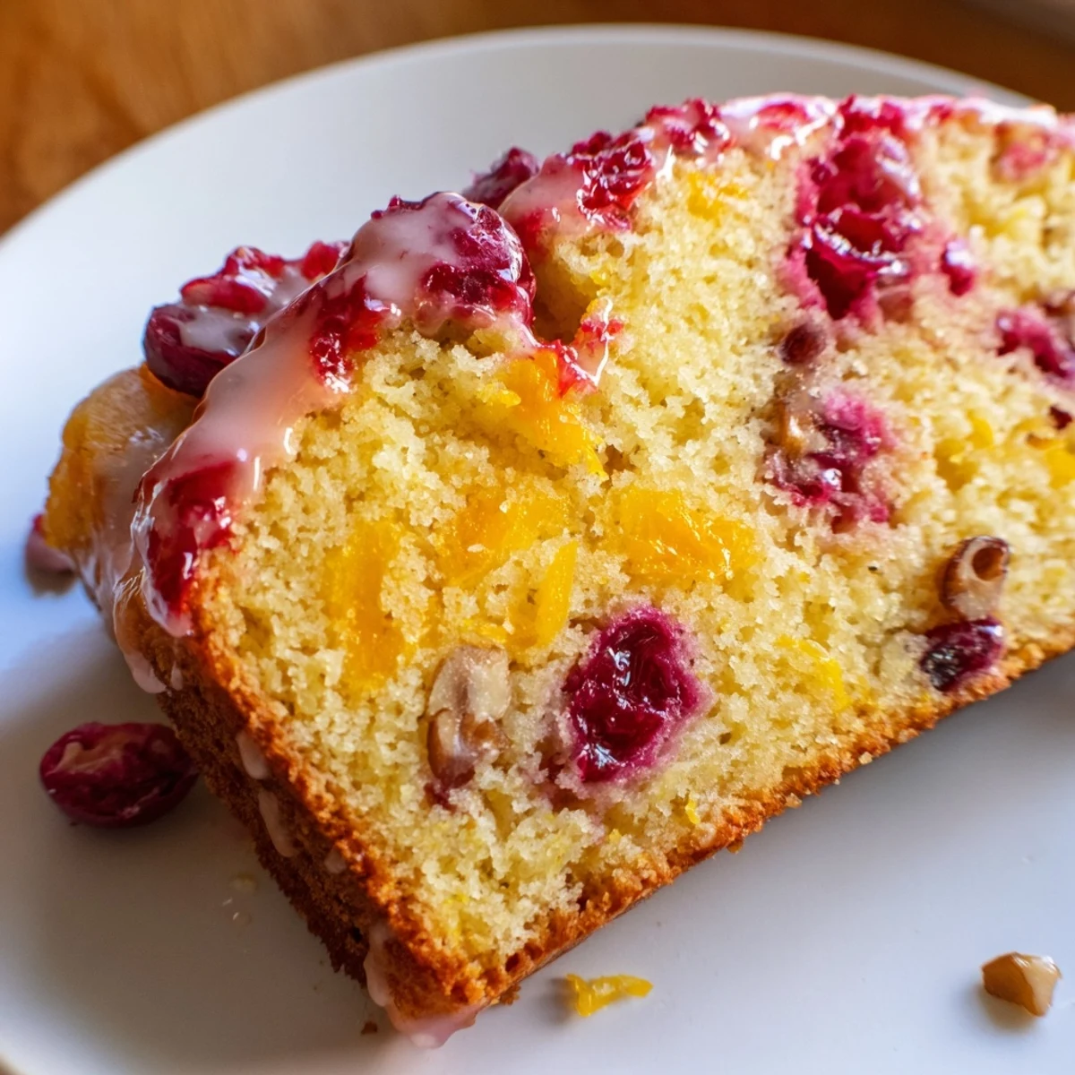 Cranberry Orange Bread, golden loaf with glossy cranberries and zesty orange scent
