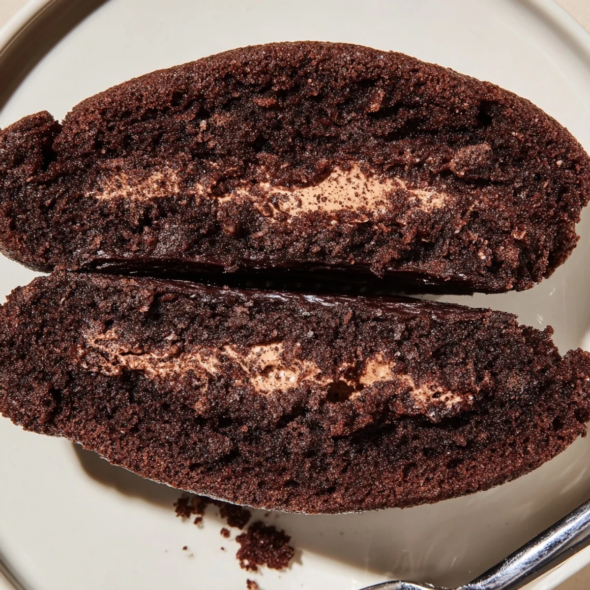 Homemade Oreo Style Cookies stacked on a cooling rack, rich chocolate aroma