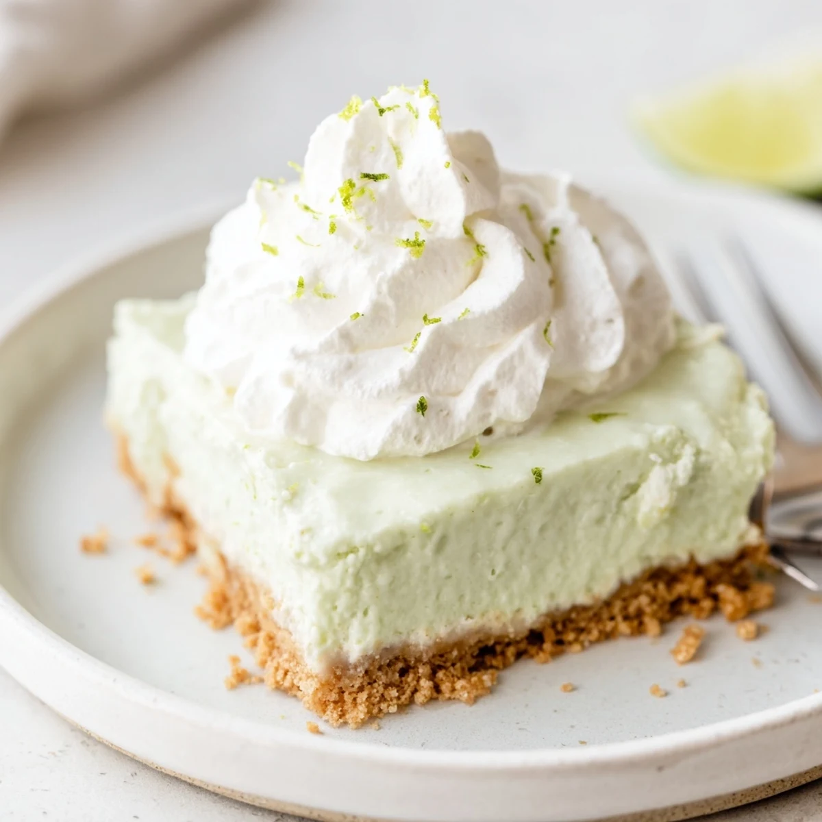 Key Lime Pie Bars recipe on parchment, creamy filling and zesty lime