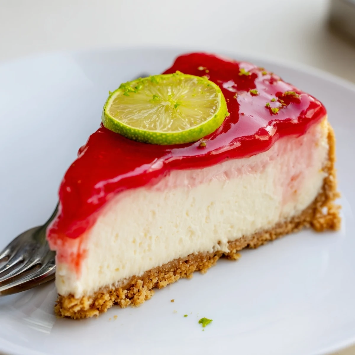 Guava Cheesecake Recipe showcasing creamy filling, tangy guava glaze, graham crust crunch