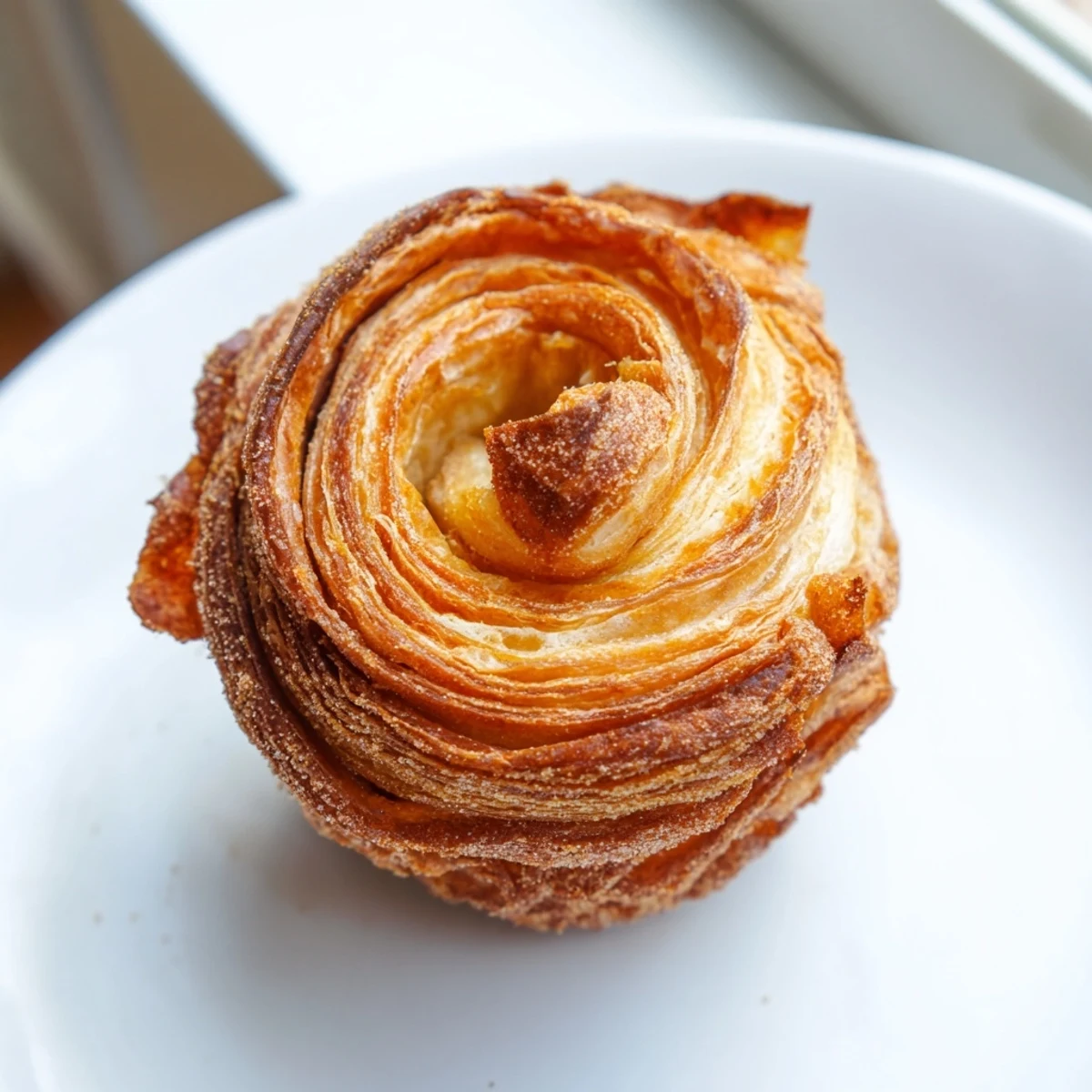 Homemade cruffins cooling on a wire rack showing crisp golden pastry ridges