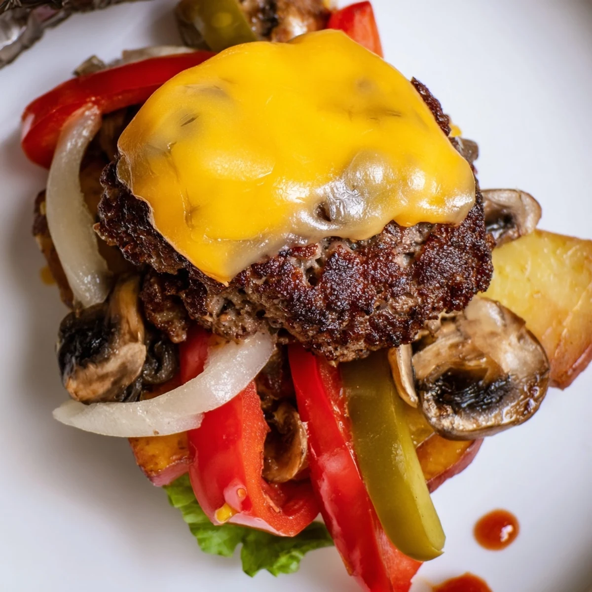 Steaming foil packets filled with juicy campfire cheeseburger hobo packets and roasted potatoes