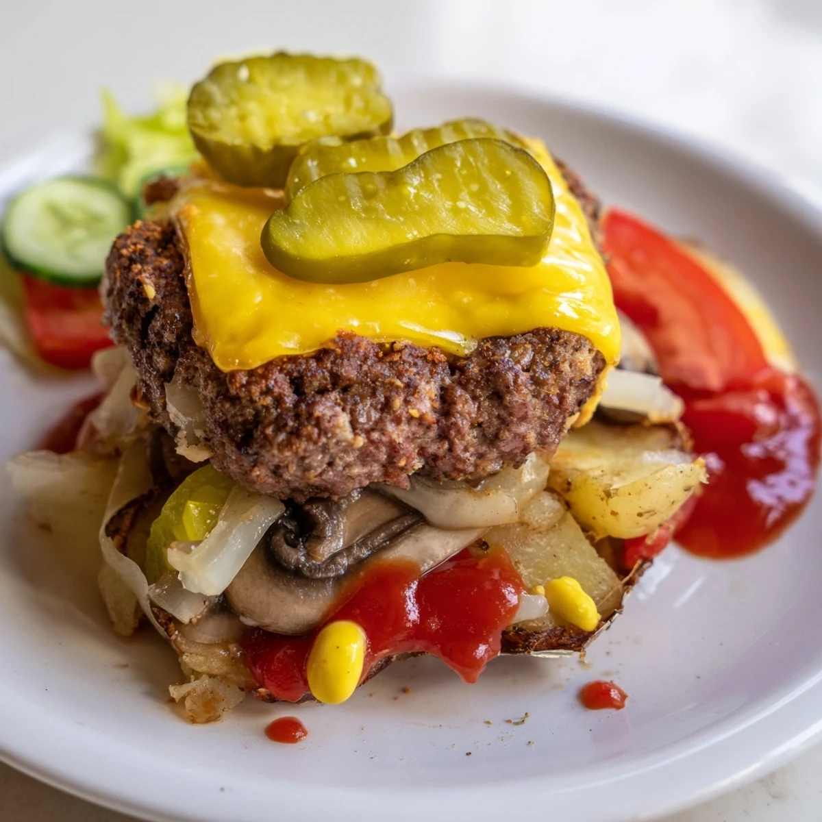 Golden campfire cheeseburger hobo packets with melted cheddar and tender seasoned vegetables