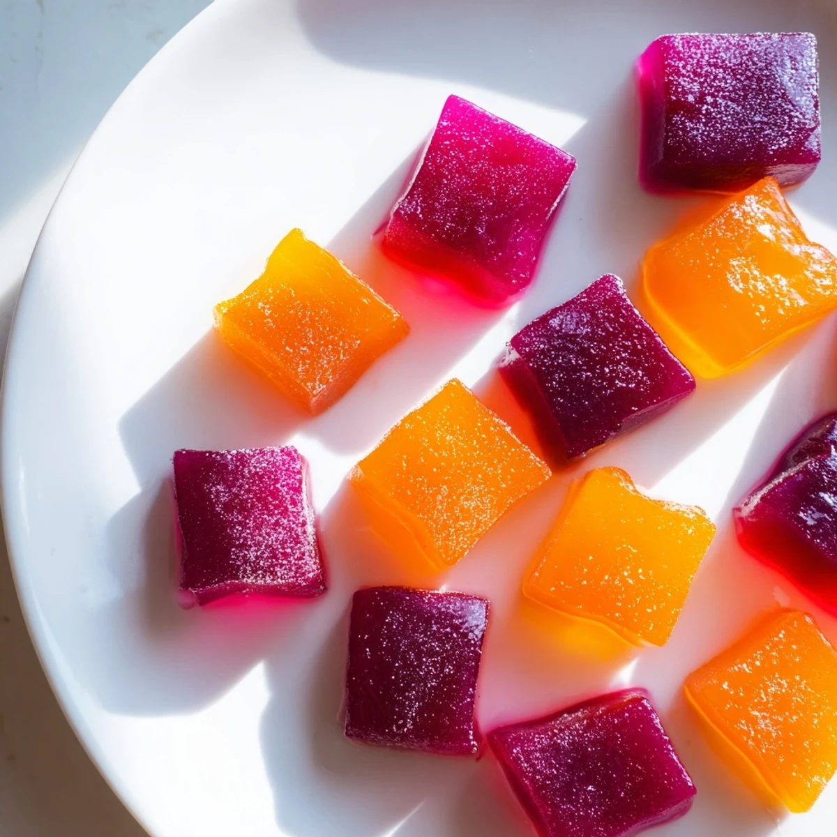 Soft chewy collagen fruit jellies nestled in silicone molds, ready for refrigeration and snacking