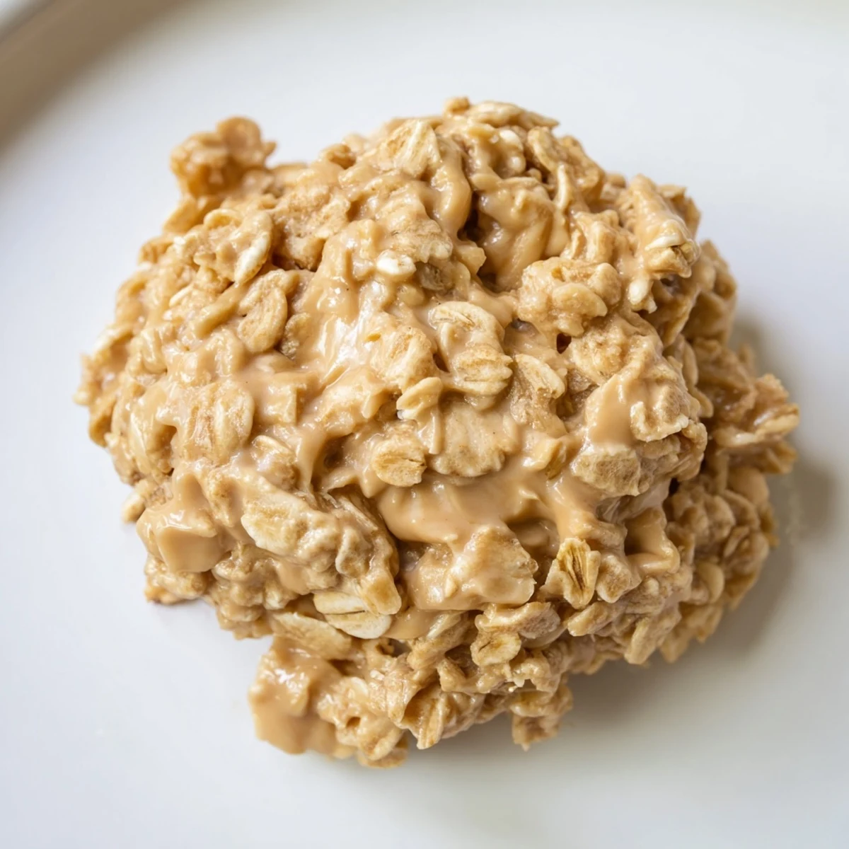 Delicious no bake cookies featuring peanut butter oats ready for dessert.