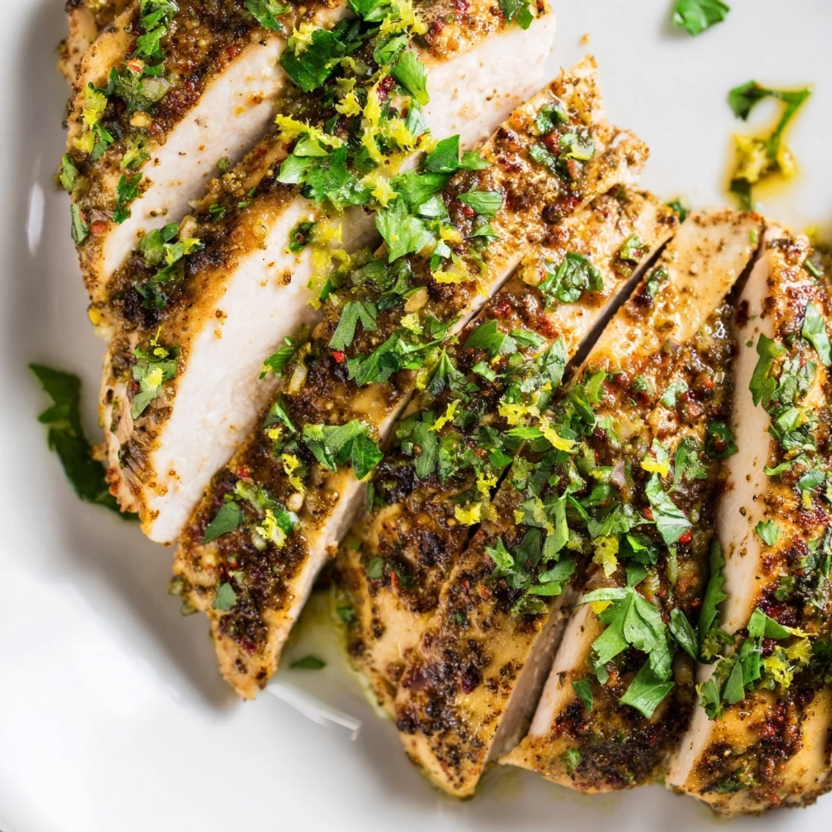 Juicy Cilantro Lime Chicken breasts marinated in lime and spices for dinner.