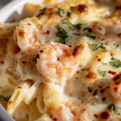 Shrimp Scampi Pasta Bake