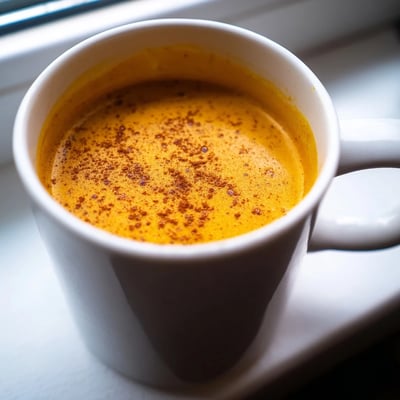 Rich Korean sweet potato latte blended smooth and served steaming hot