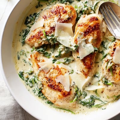 Lemon Parmesan Spinach Chicken