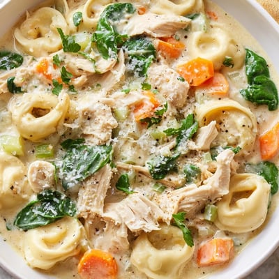 Slow Cooker Chicken Tortellini