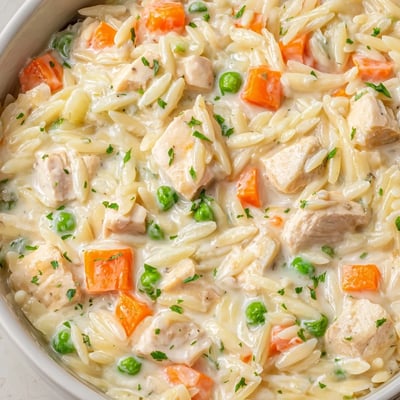 Creamy Chicken Pot Pie Orzo